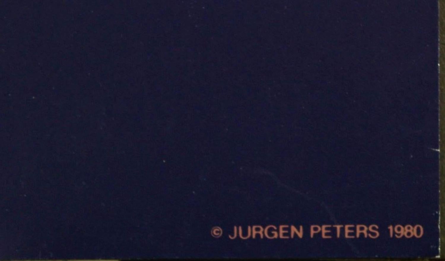 Affiche à tirage limité, 1980 par JURGEN PETERS (allemand, né en 1936) - Noir Abstract Print par Jurgen Peters