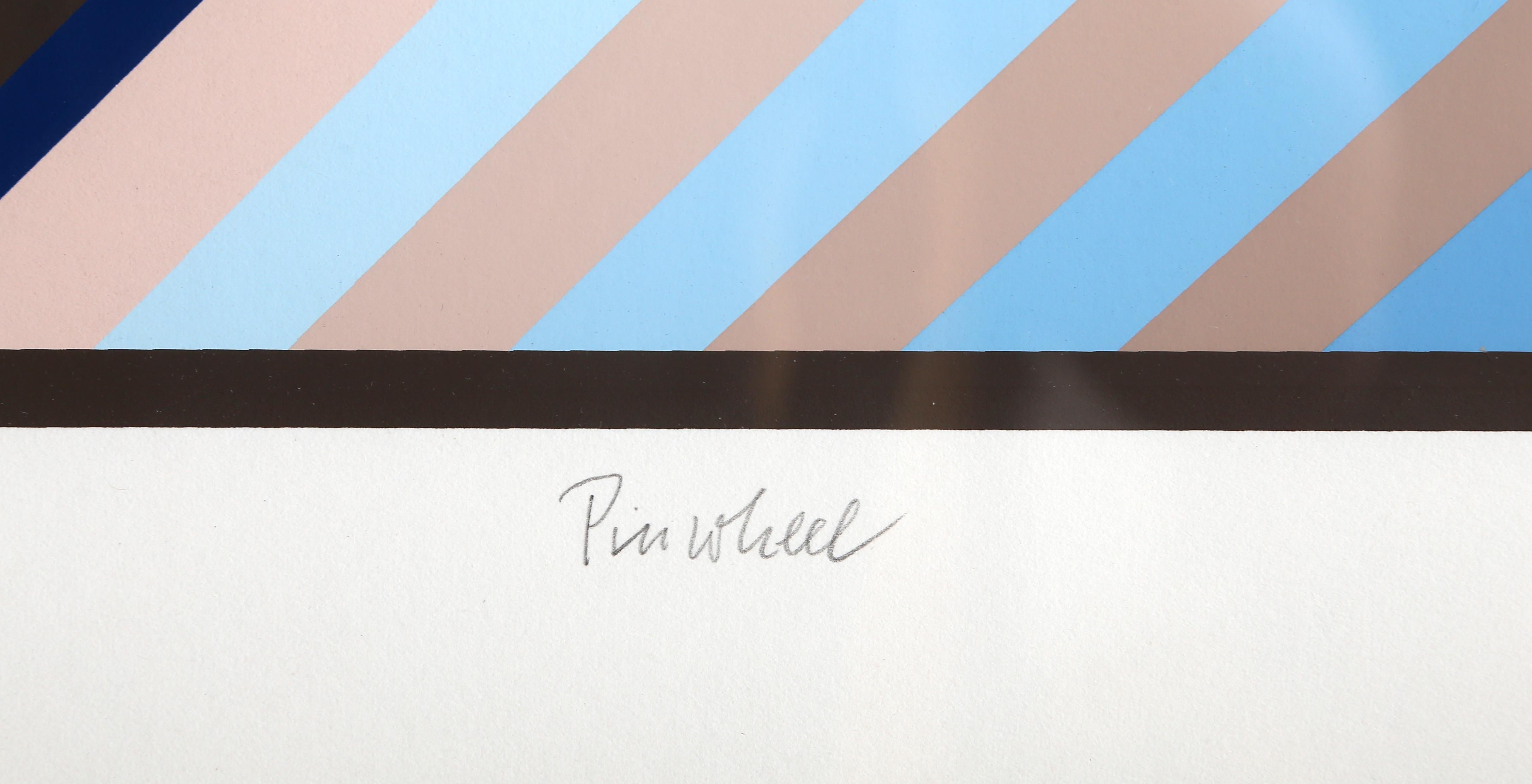 Pinwheel, Framed OP Art Silkscreen by Jurgen Peters For Sale 1