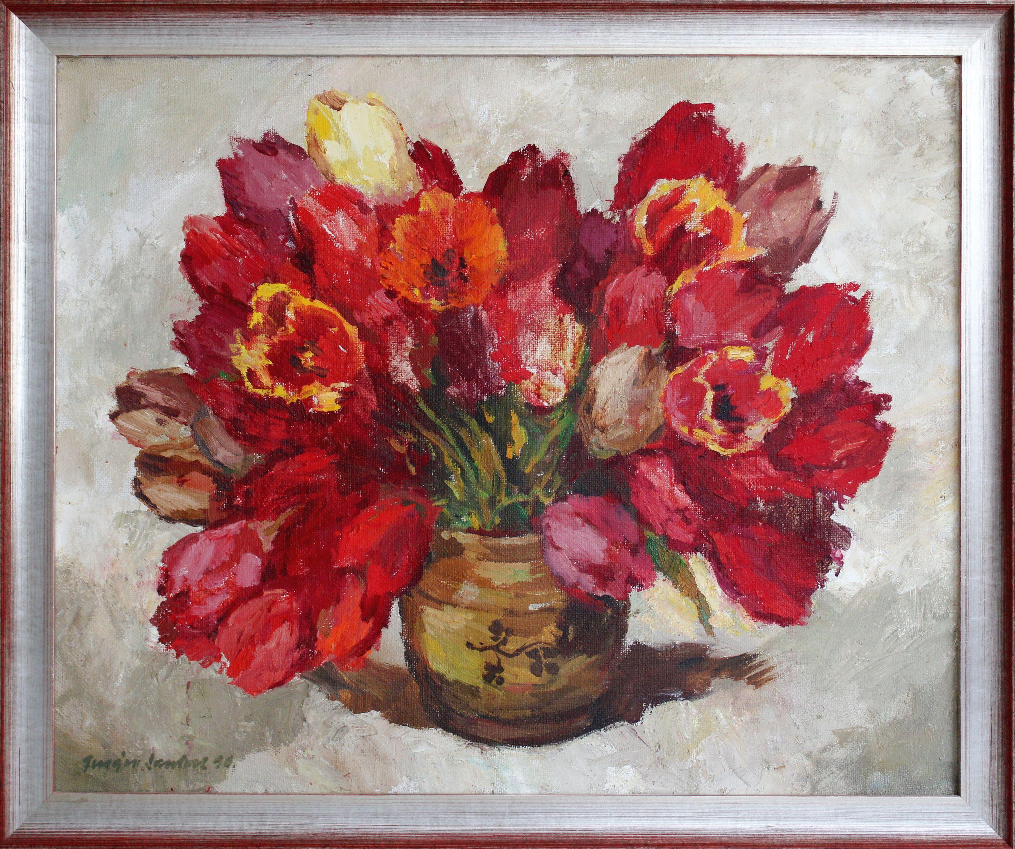 Tulipanes. 1996. Óleo sobre lienzo, 81х100 cm en venta 7