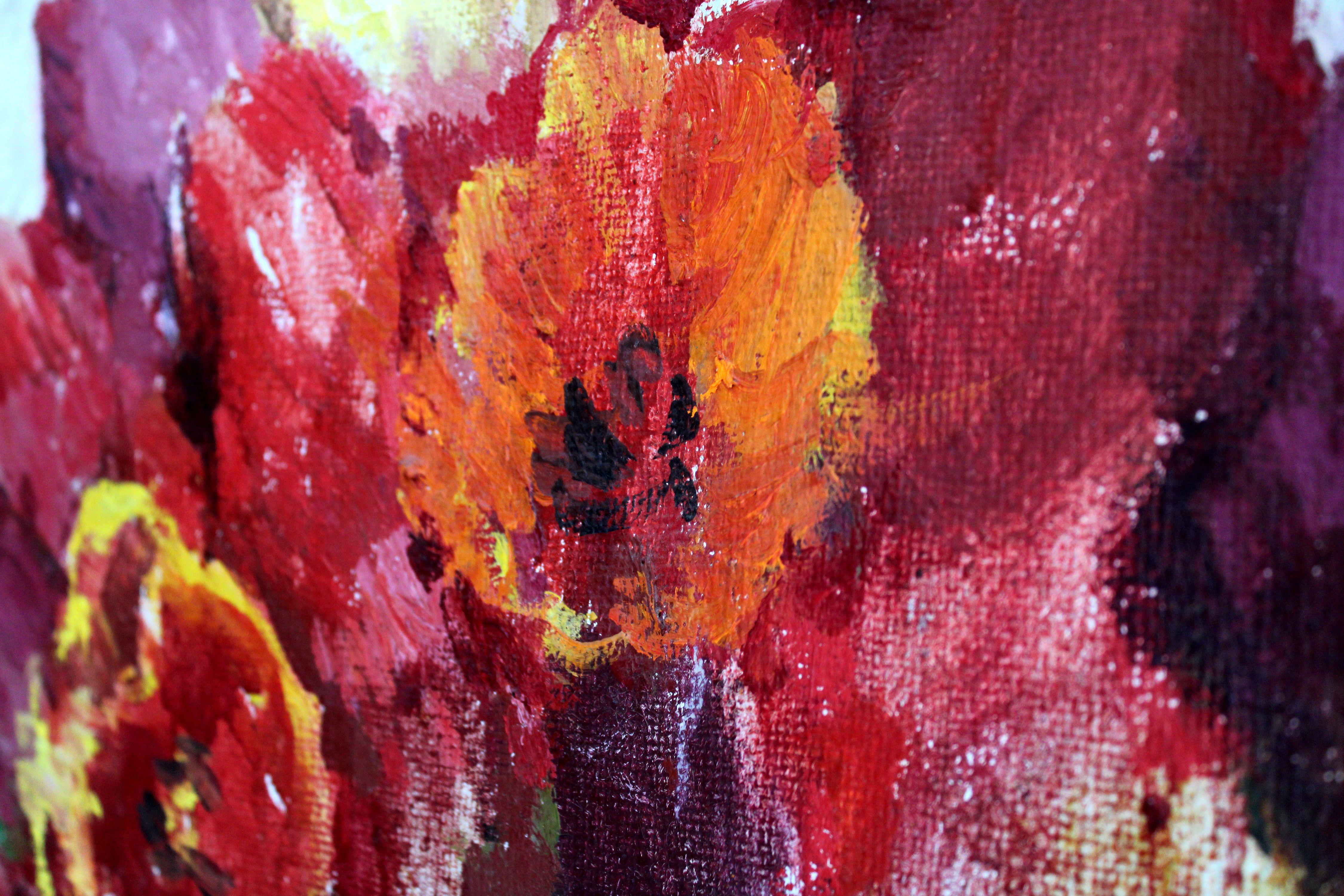 Tulipanes. 1996. Óleo sobre lienzo, 81х100 cm en venta 2