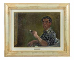 Self Portrait - Oil Painting y Jurij Dvoretzky - 1949