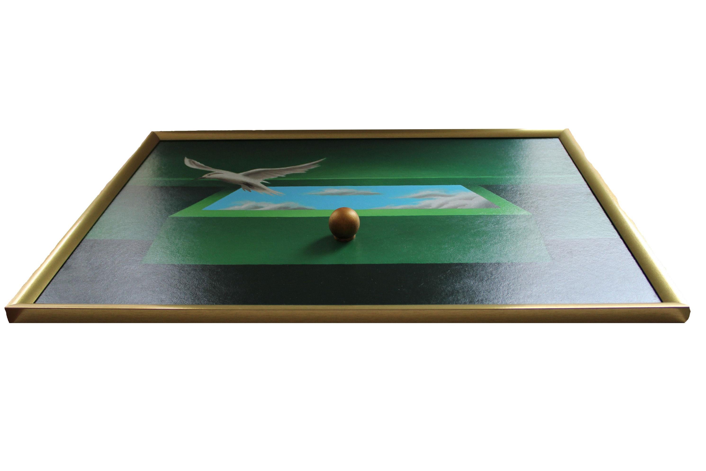 Cajón de las ilusiones 2025 cartón, lienzo, óleo, 50x70 cm en venta 2