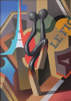 Le Figaro. Olio su cartone, 70x50 cm