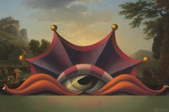 Il momento fatidico. 2015. Olio, tela, cartone, stampa digitale. 40,8x61 cm