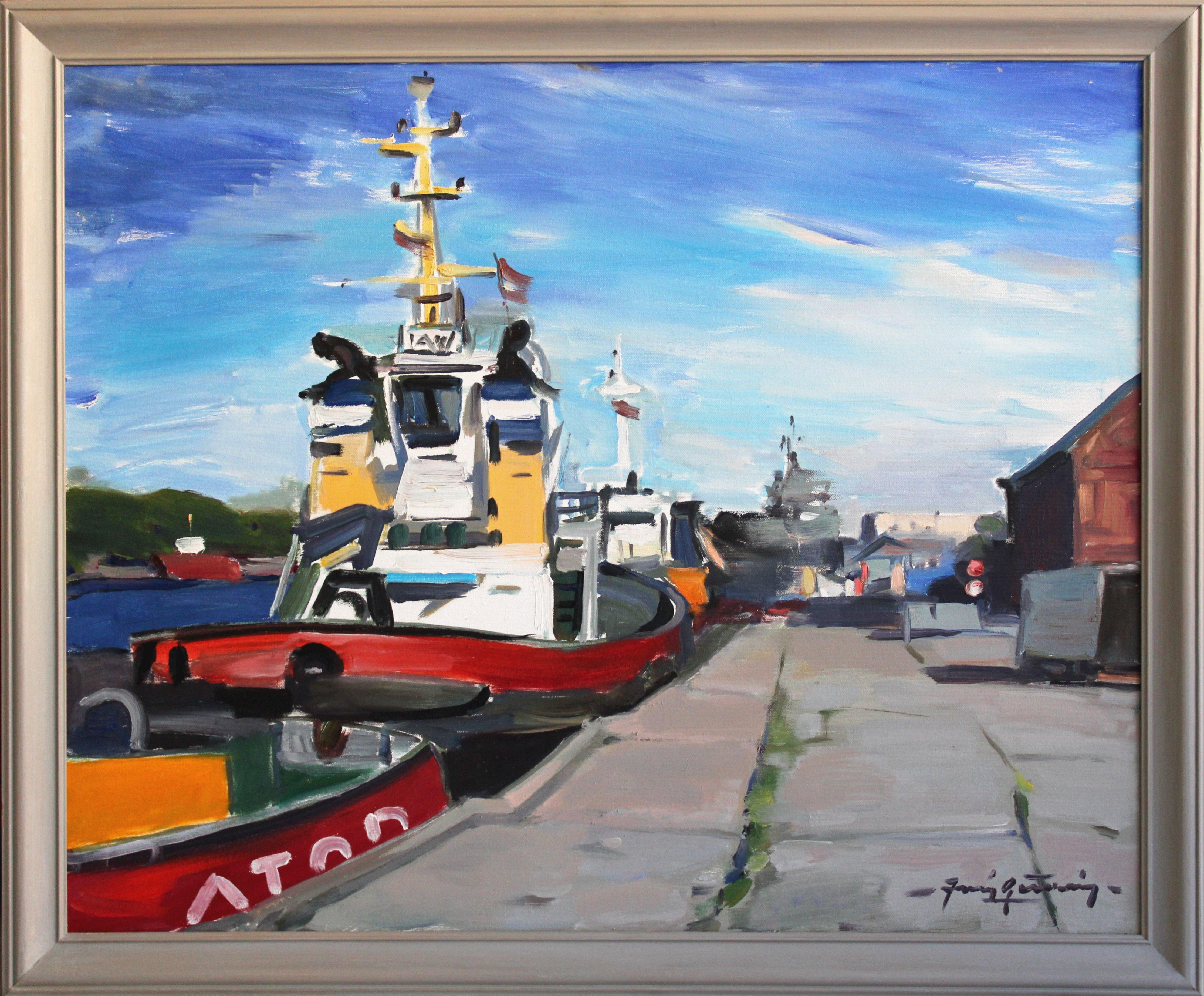 Embankment. 2017, Öl auf Leinwand, 65x81 cm (Realismus), Painting, von Juris Germanis
