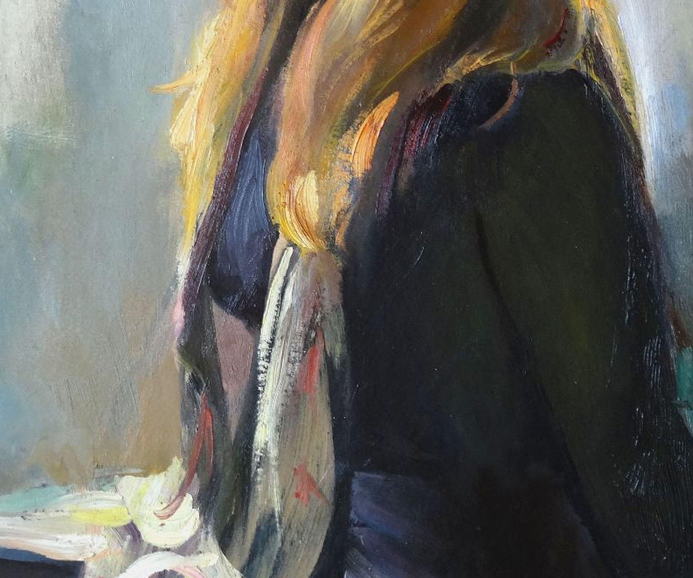 Retrato de chicas. Óleo sobre lienzo, 81x57 cm


