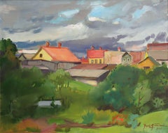 En una pequeña ciudad 2011, óleo sobre lienzo, 65x81 cm
