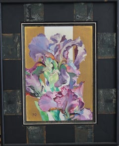 Lila Irisen. 1998, Leinwand, Öl, 35x25 cm, Lila