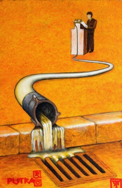 Sin las palabras. 2023., cartón, acrílico, 90x60 cm
