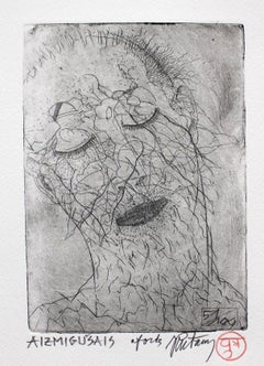 Dormido, aguafuerte/alcuatinta, 18,5x12,5 cm