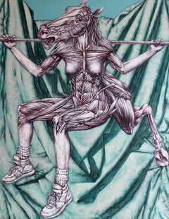 Centaure  2008, toile, techniques mixtes, 180 x 140 cm