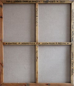 Doggie-ballony  2010, canvas, mixed media, 140x120 cm