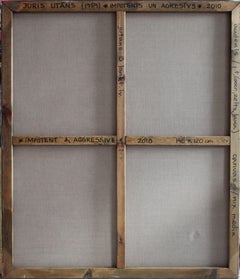 Impotente e aggressivo  2010, tela, tecnica mista, 140x120 cm