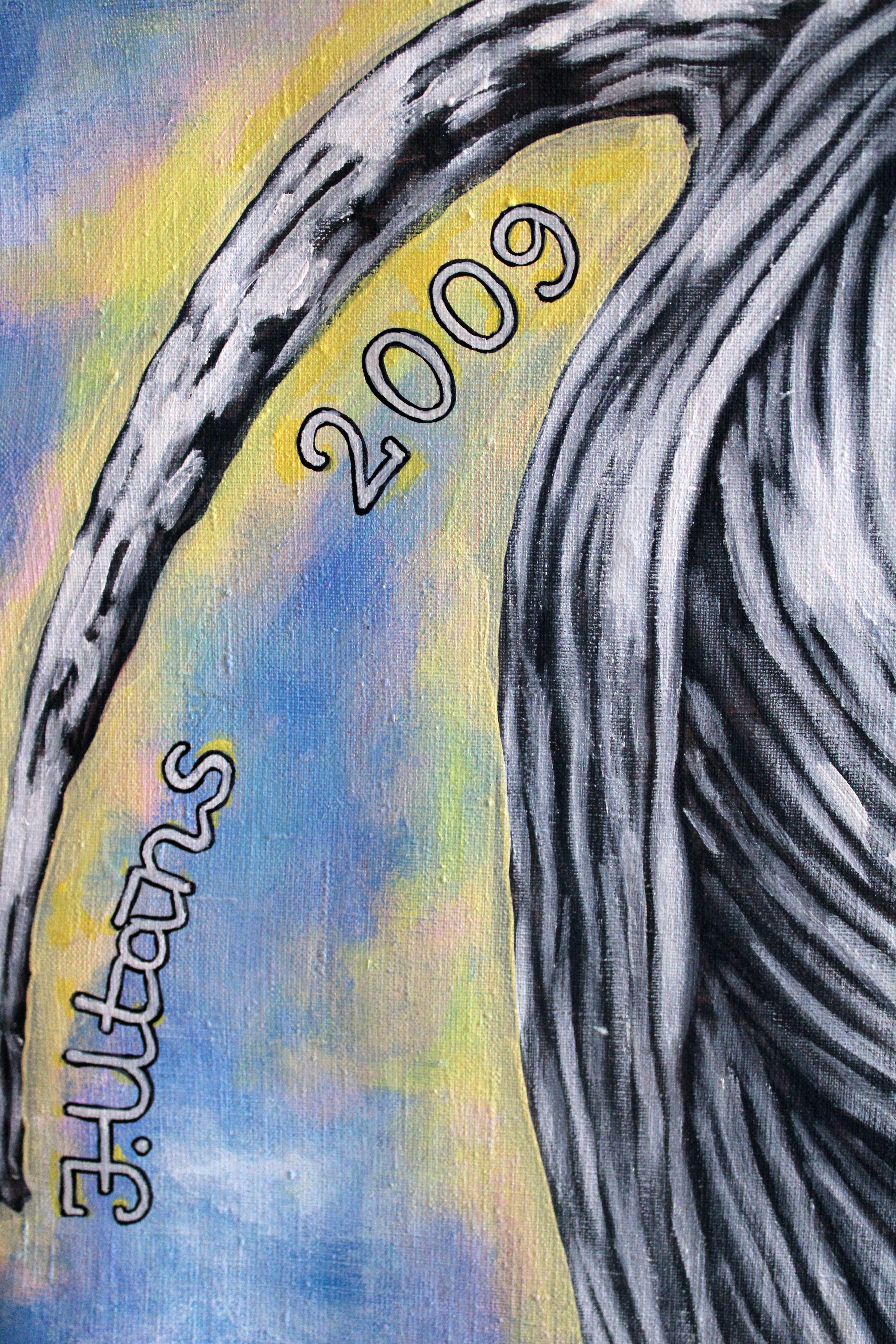 Impotente e aggressivo. Sorelle cavallerizze  2009, tela, tecnica mista, 120x140 cm in vendita 3