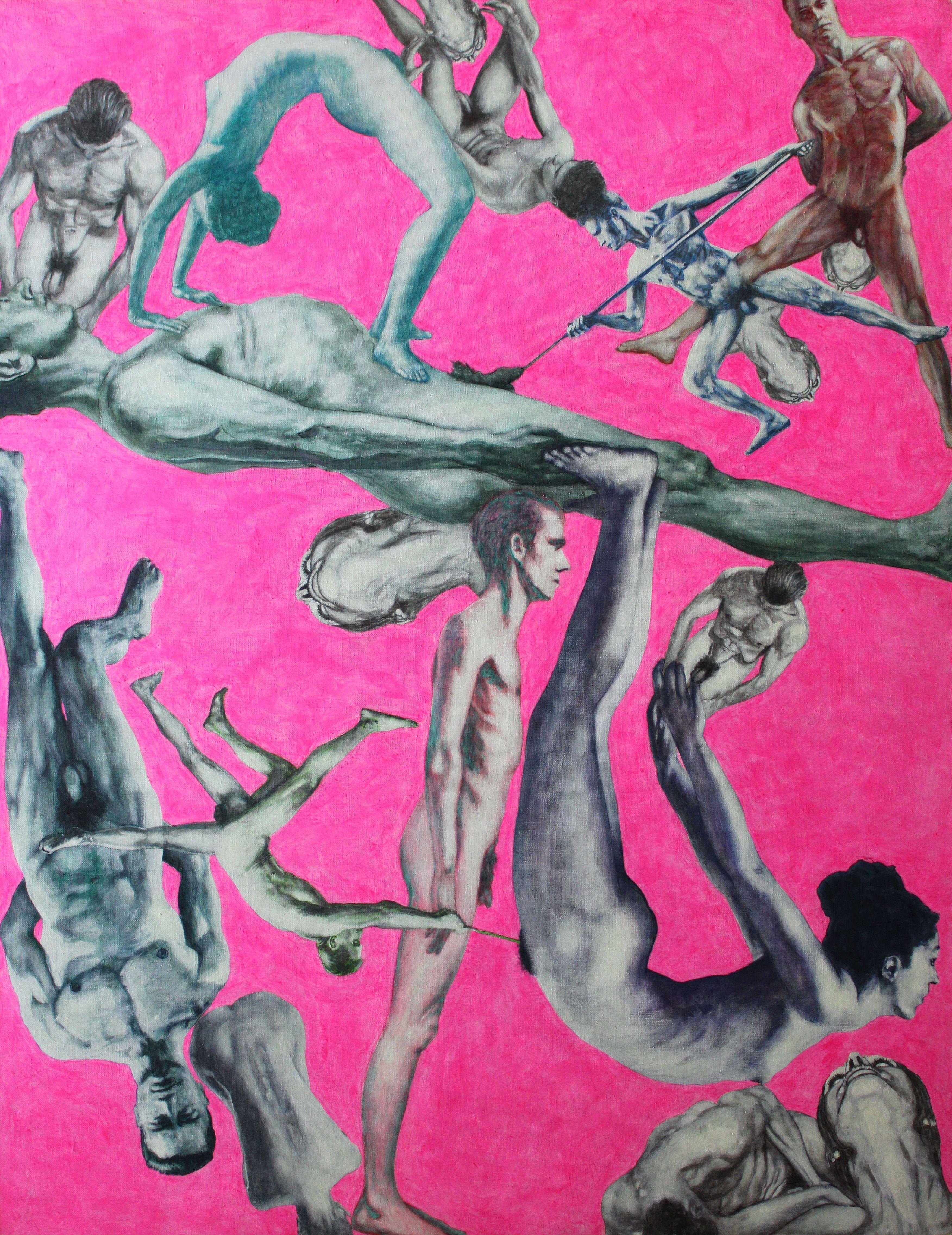 Out of sight 1  2006, canvas, mixed media, 180x140 cm