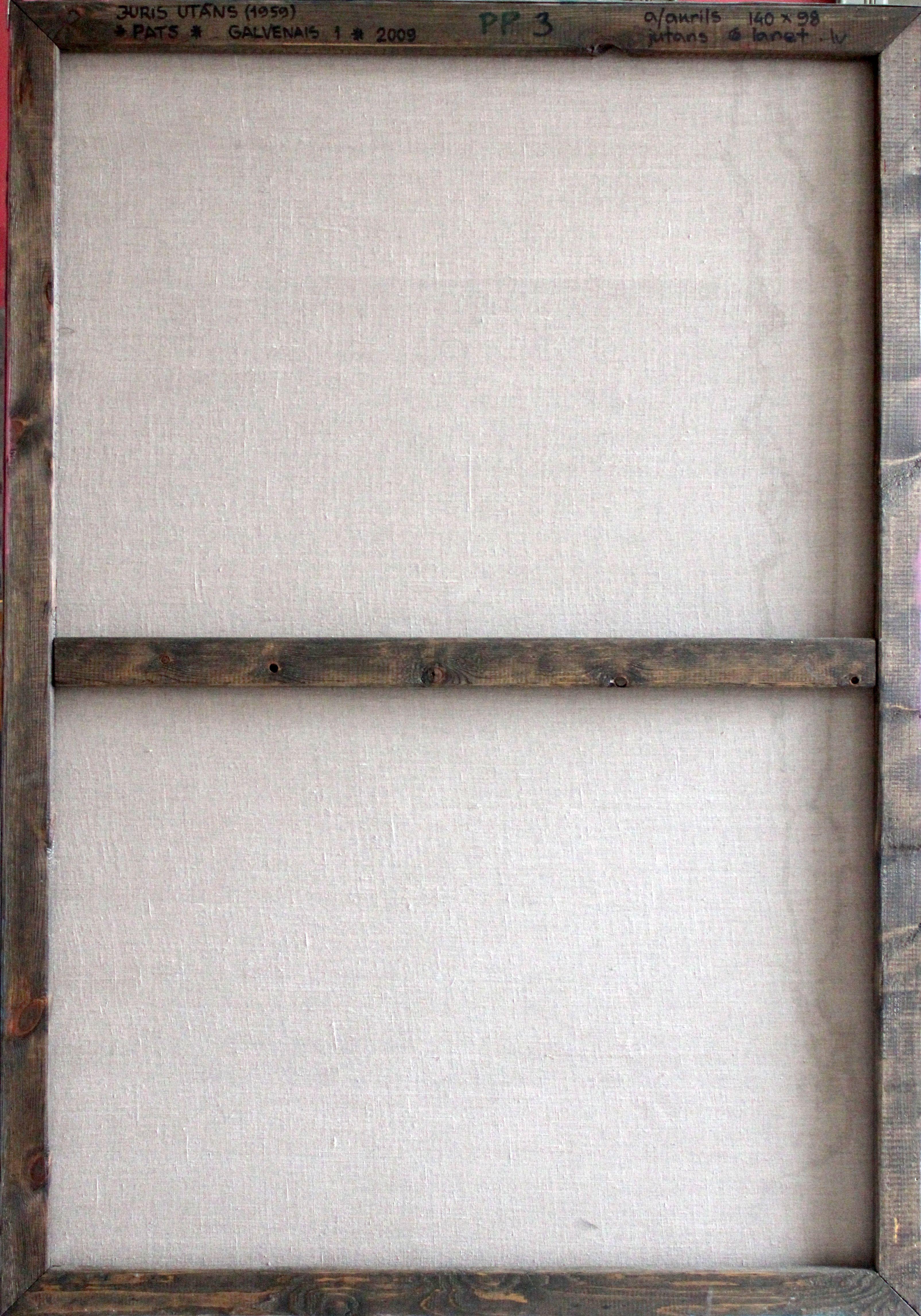 Self-portrait 3  Male nude 2009, canvas, acrylic, felt tip pen 140x98 cm For Sale 3