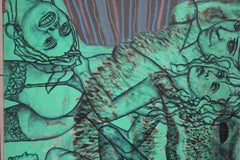 Tattoo me 3  2002., Cardboard, mixed media, 153x117 cm