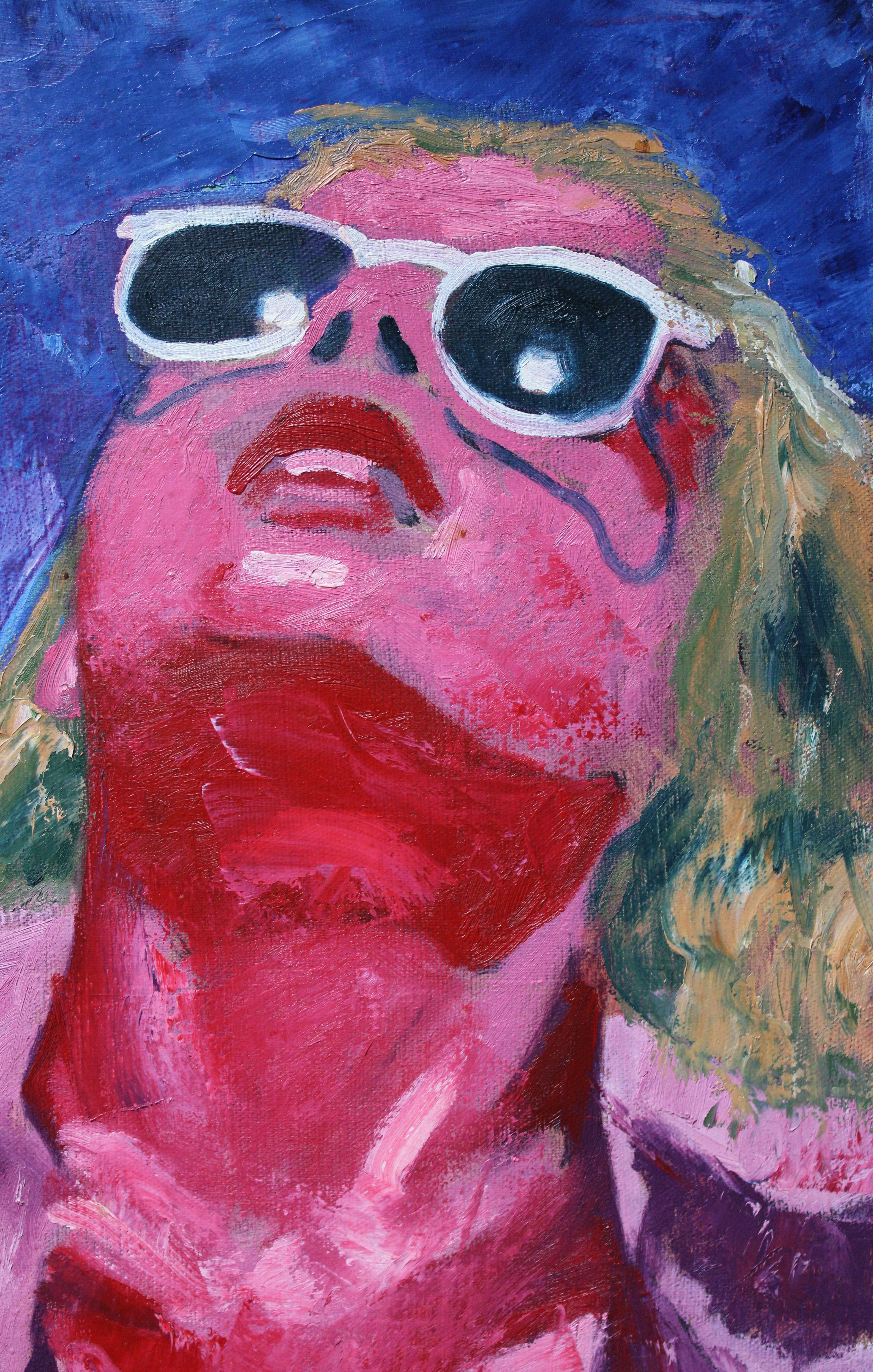Donna con occhiali da sole. Erotica. 1993. Olio su tela. 105x79 cm 1