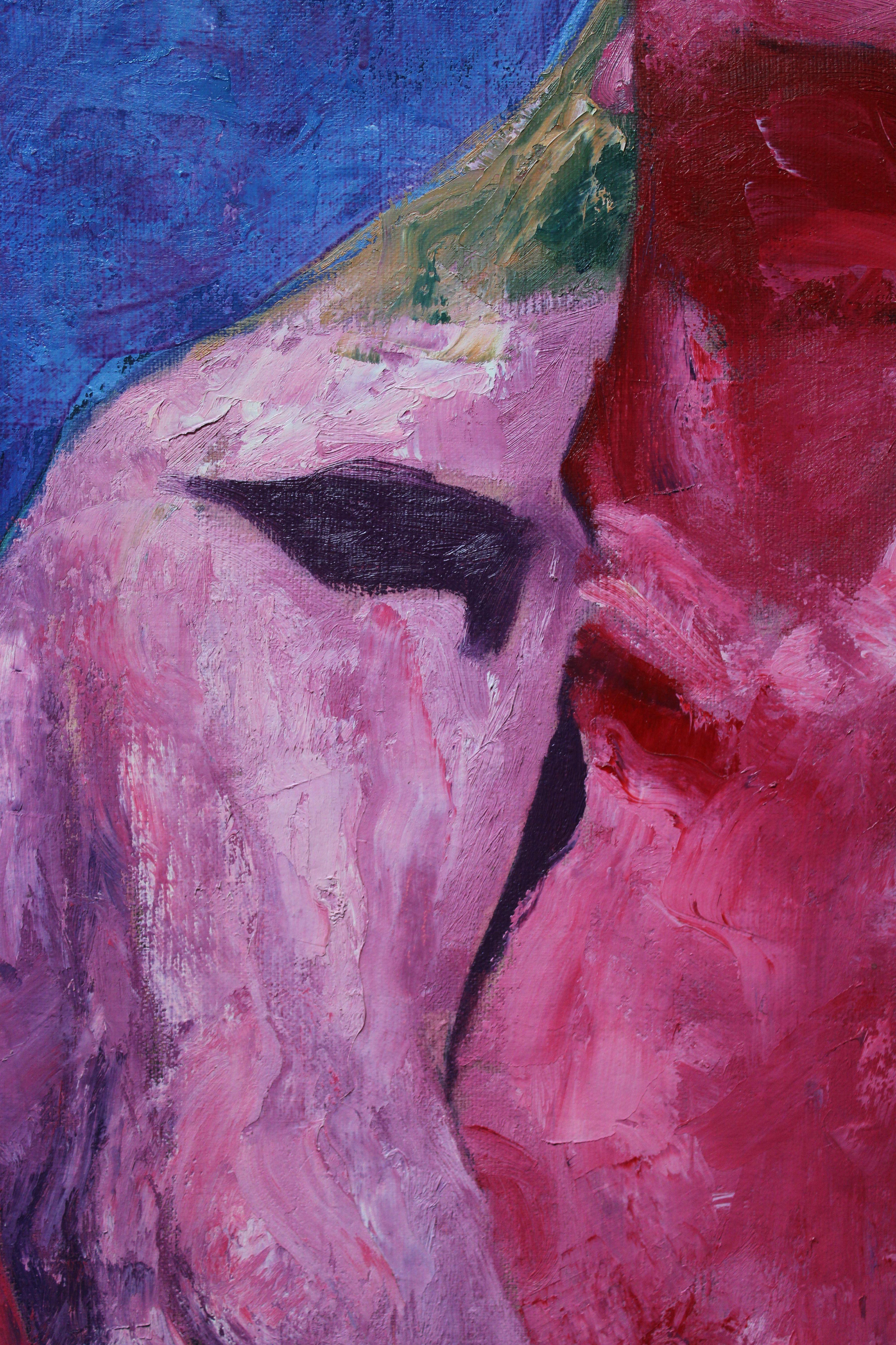 Donna con occhiali da sole. Erotica. 1993. Olio su tela. 105x79 cm 2