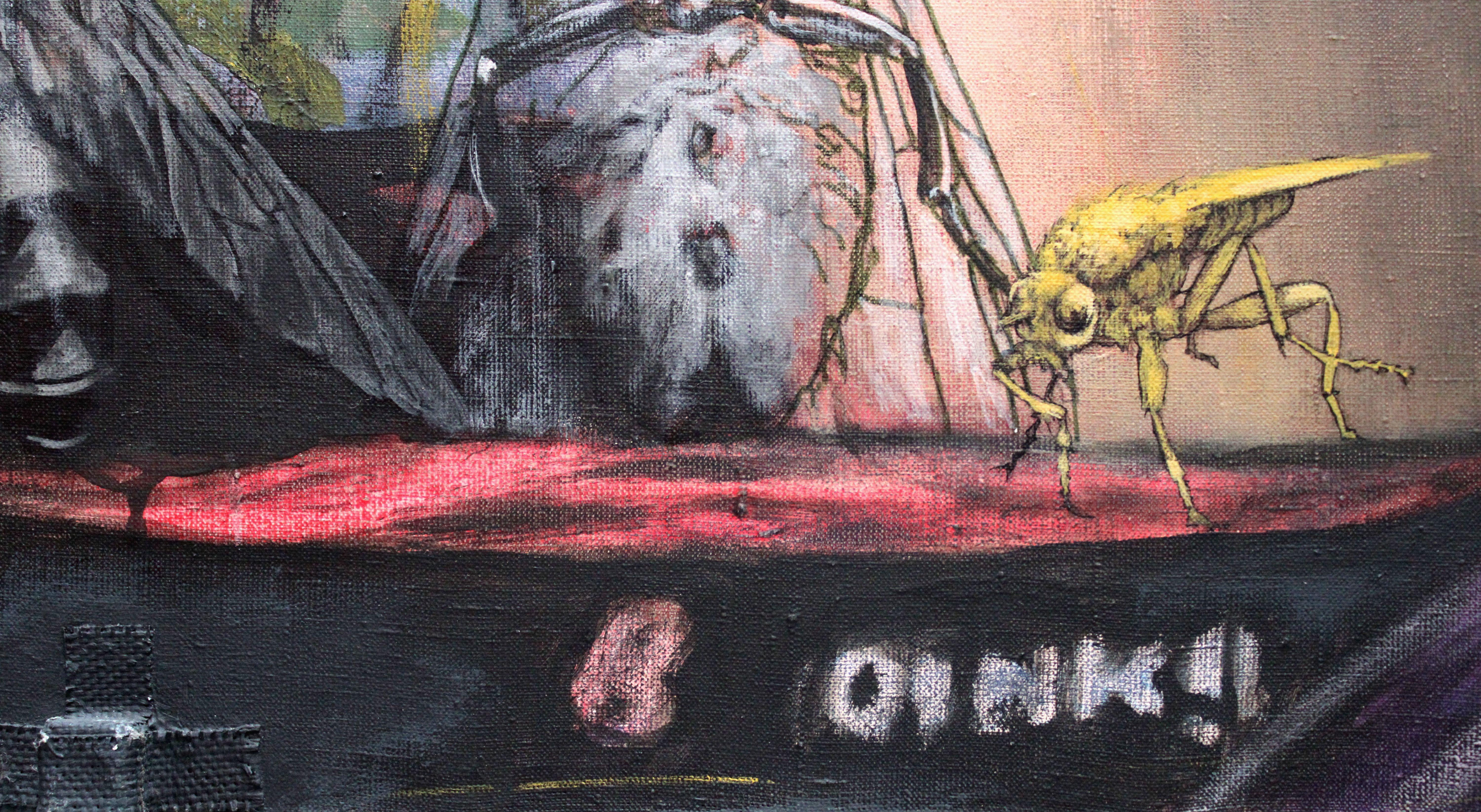 Giovane raccoglitore di bacche. Erotica. 2013. Tela, tecnica mista, 205X160 cm in vendita 4