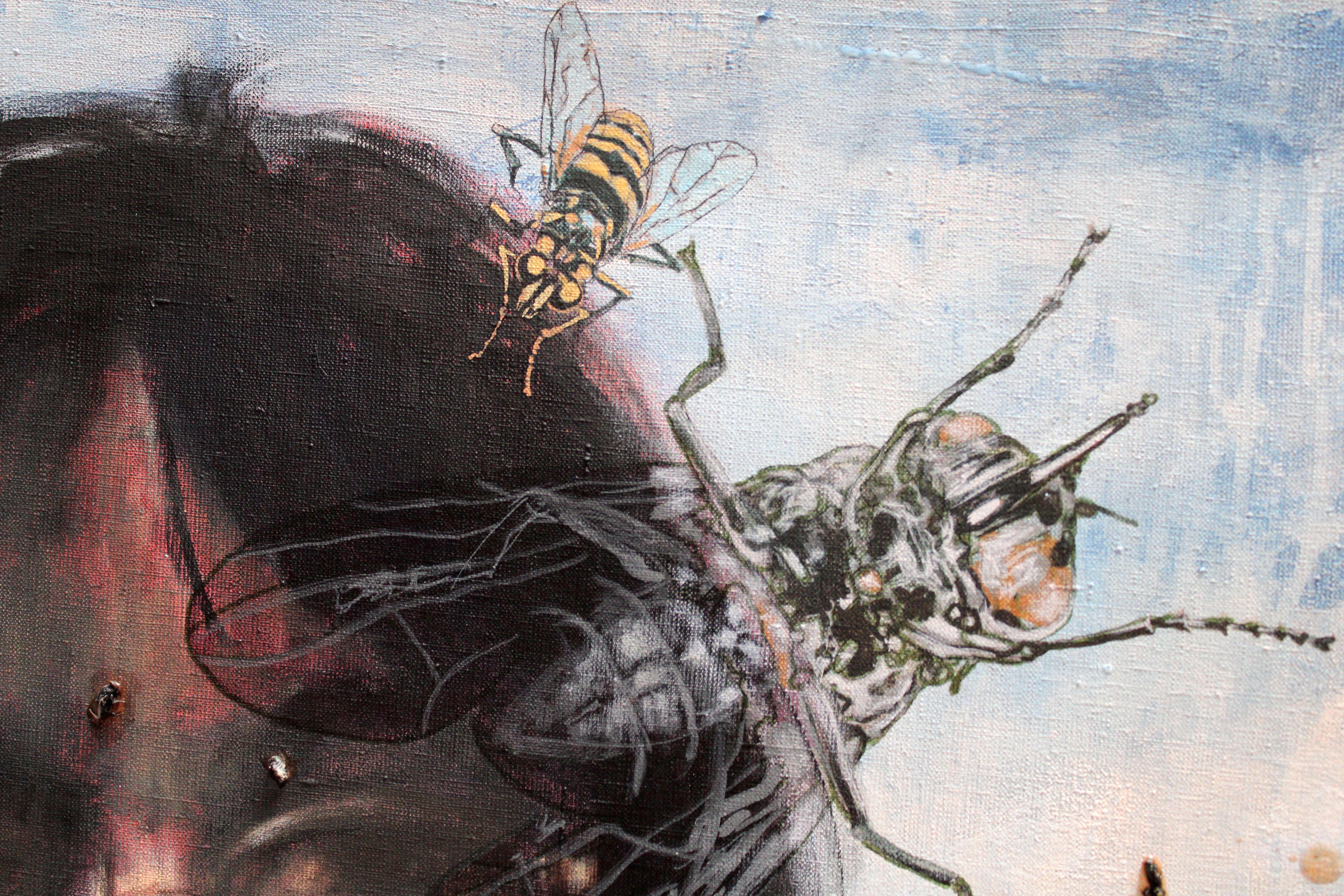 Giovane raccoglitore di bacche. Erotica. 2013. Tela, tecnica mista, 205X160 cm in vendita 7