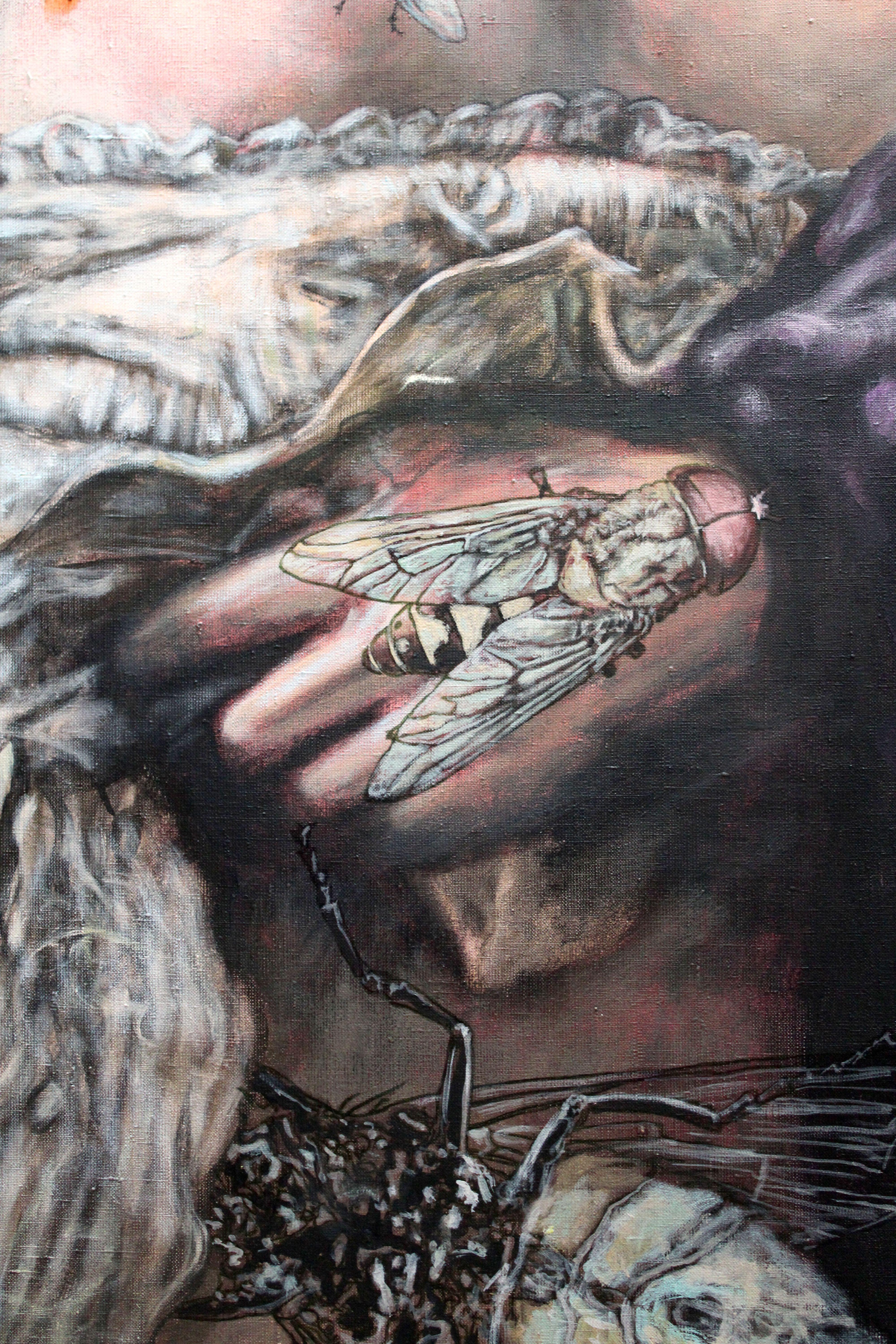 Young berry collector. Erotica. 2013. Canvas, mixed media, 205X160 cm For Sale 11