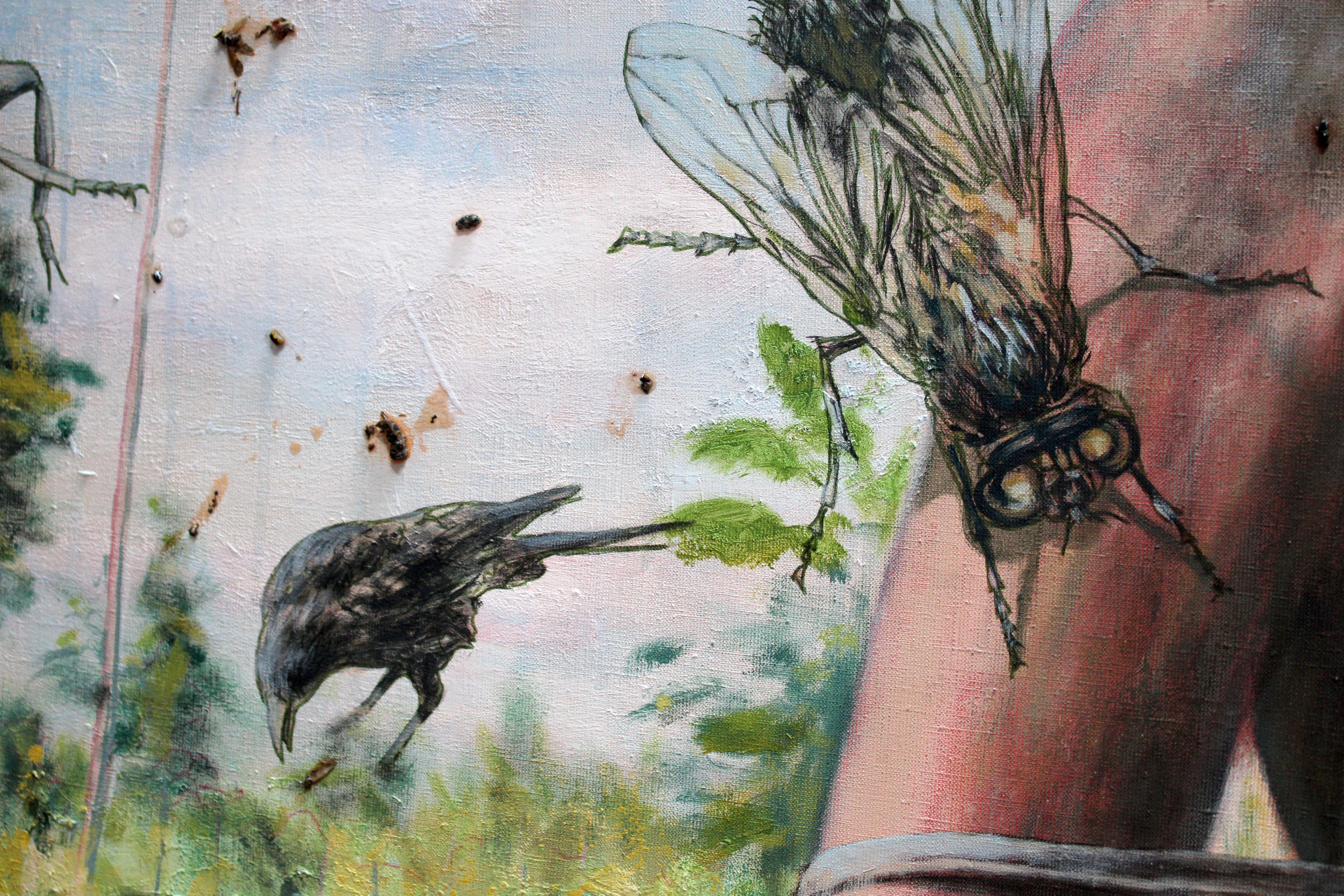 Giovane raccoglitore di bacche. Erotica. 2013. Tela, tecnica mista, 205X160 cm in vendita 14