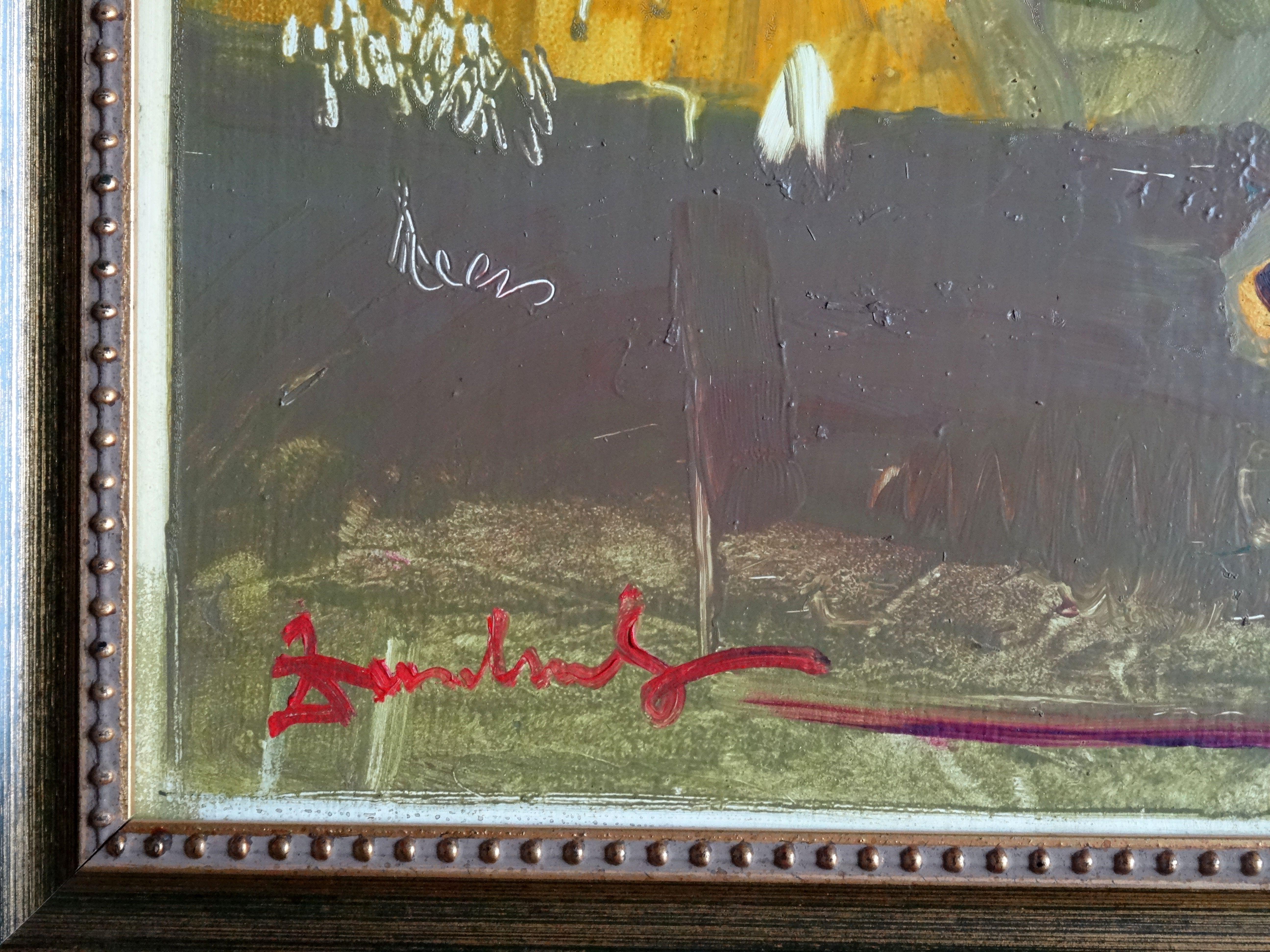 Summer flowers. 2002. Cardboard, oil, 71x60 cm (Naturalismus), Painting, von Juris Zvirbulis