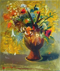 Summer flowers. 2002. Cardboard, oil, 71x60 cm