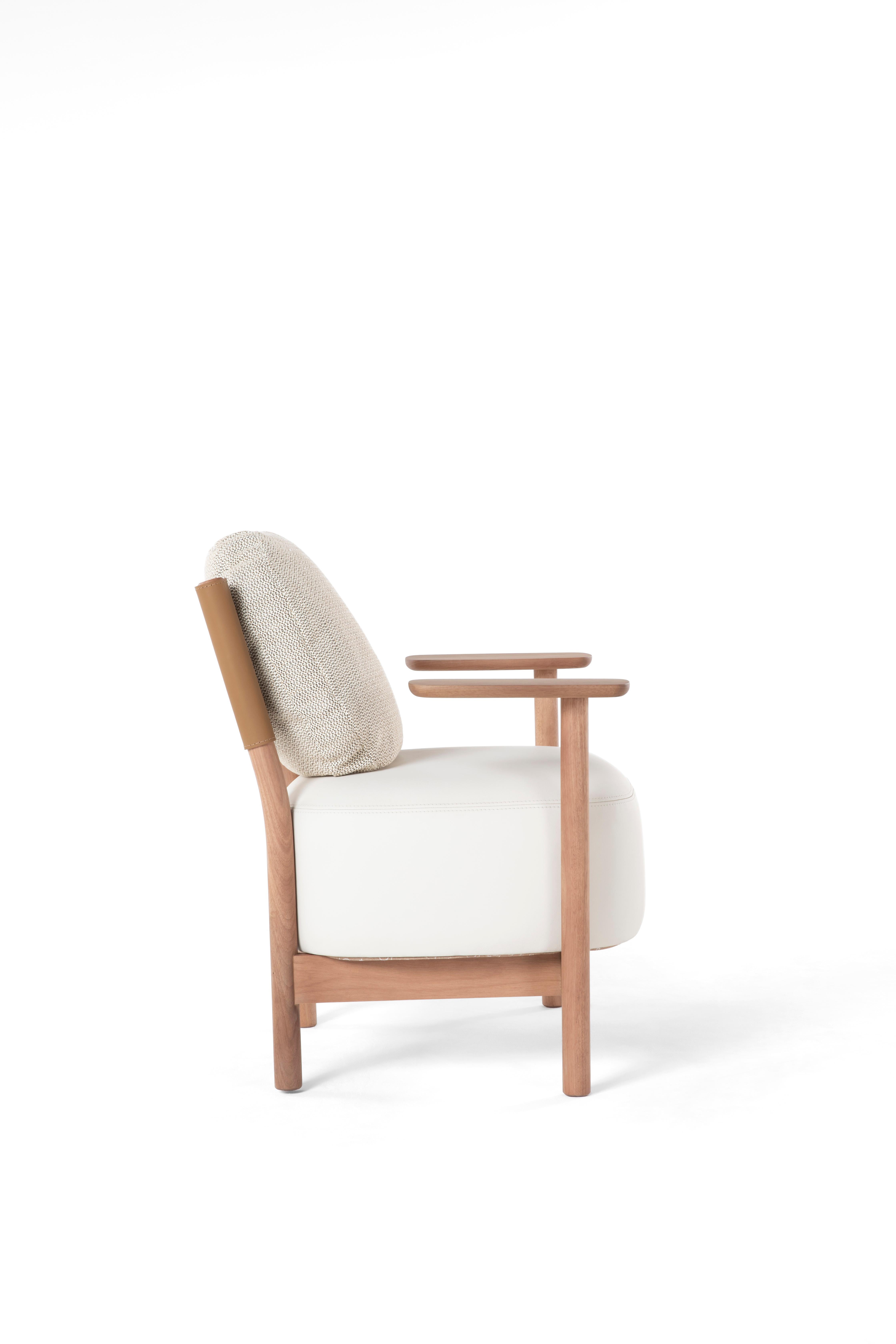 Juriti Armchair by +55design – Contemporary Brazilian Lounge Chair in Wood For Sale 7