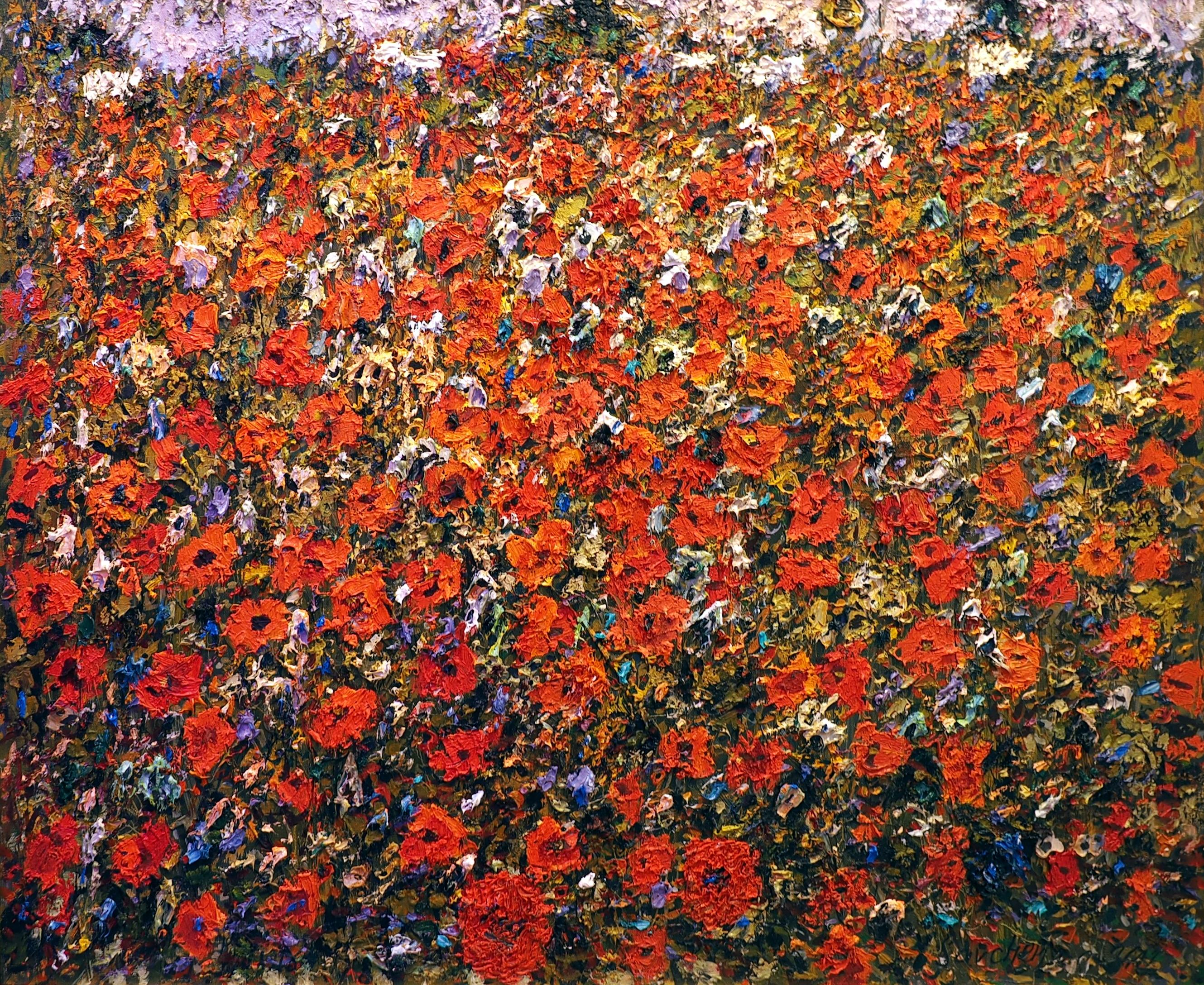 Juriy Savchenko Landscape Painting - Golden Poppies
