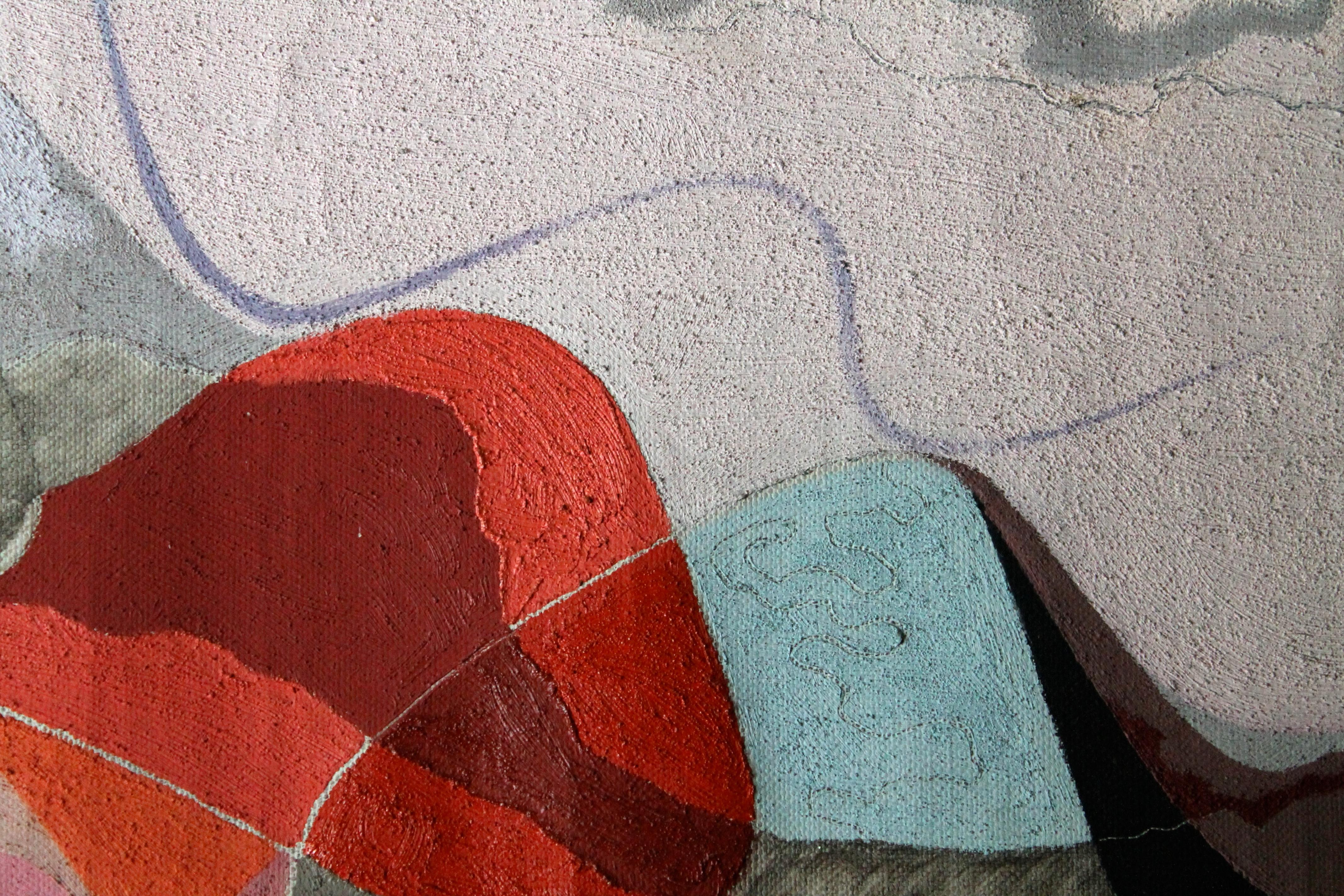 Juro Kubicek (Bauhaus-Stil) 1947 Öl/Leinwand „Erotische Landschaft“ 3