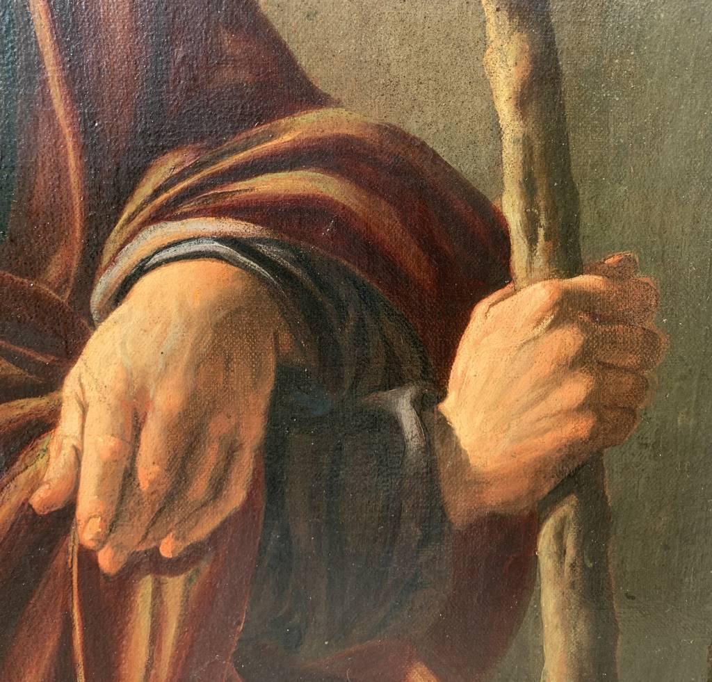 Bottega di Jusepe de Ribera (maestro italiano) - Pittura di figura del XVII secolo Santo in vendita 8