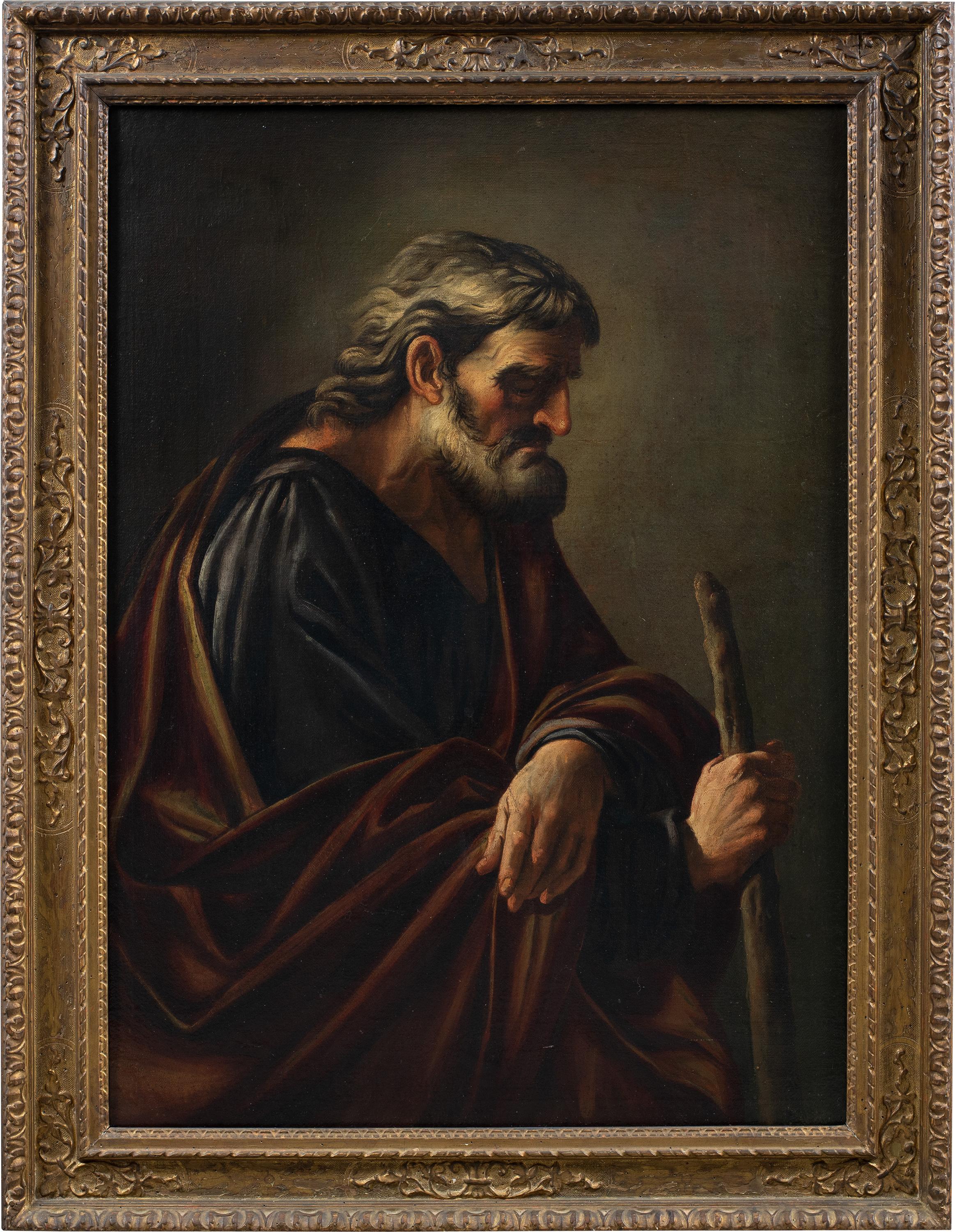 Bottega di Jusepe de Ribera (maestro italiano) - Pittura di figura del XVII secolo Santo