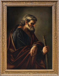 Ribera workshop (Baroque master) - 17th century figure painting - Saint Joseph