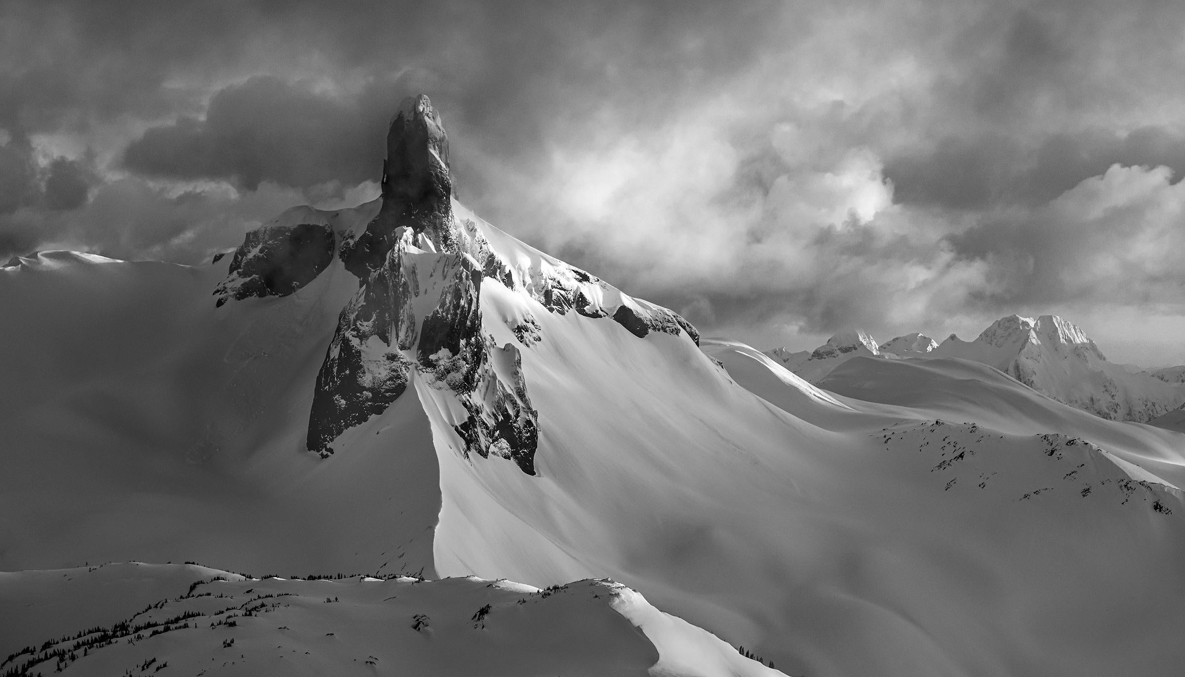 Black Tusk #60, Whistler, black and white, contemporary, landscape photograph - Other Art Style Photograph by Jussi Grznar 