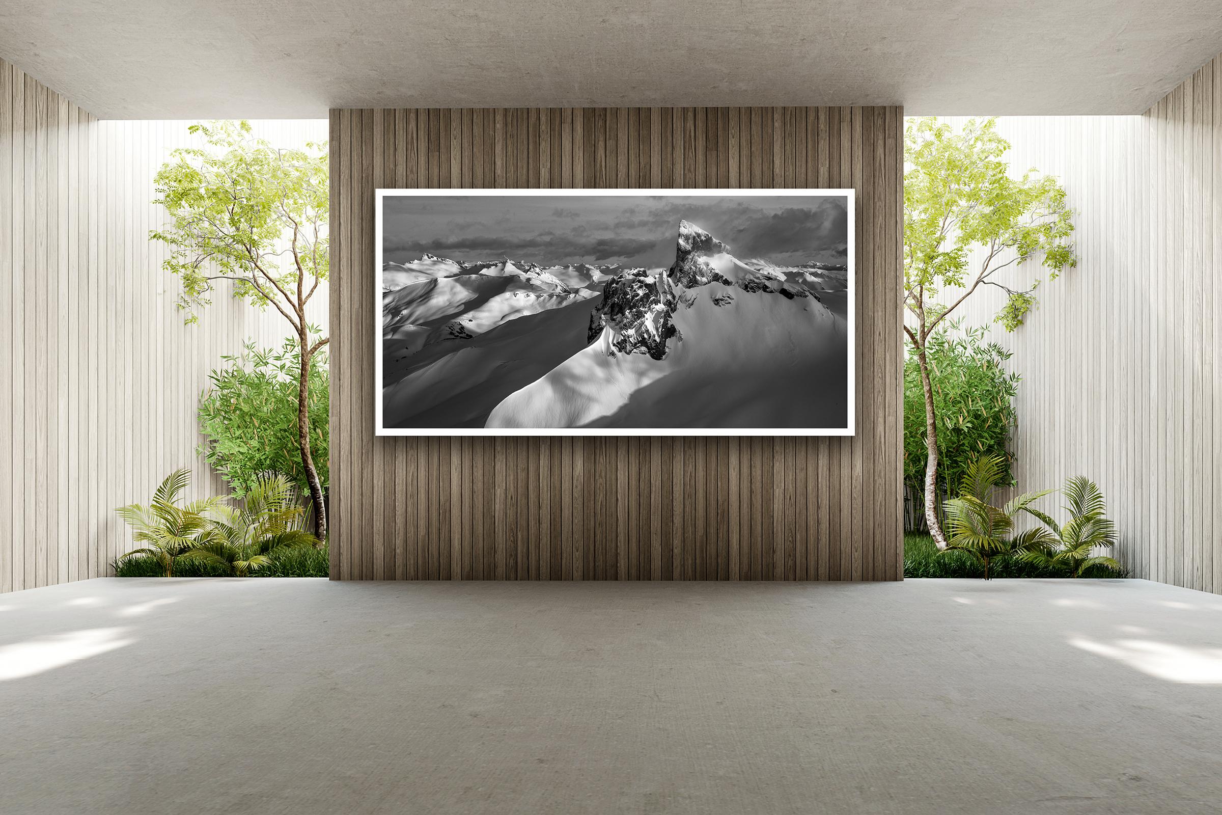 Whistler Backcountry #93, Whistler, black and white, landscape photograph - Photograph by Jussi Grznar 