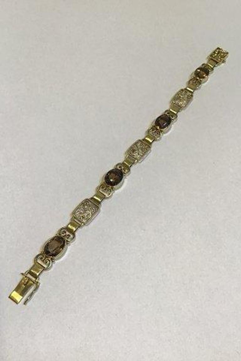 20th Century Just Andersen 14K Gold Bracelet For Sale