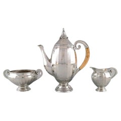 Antique Just Andersen, Denmark, Coffee Service in Silver, 826