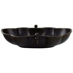 Just Andersen 
1884-1943
, Denmark, Early Dish in Disko Metal