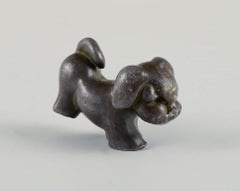 Just Andersen '1884-1943', Denmark, Rare and Early Puppy in Disco Metal