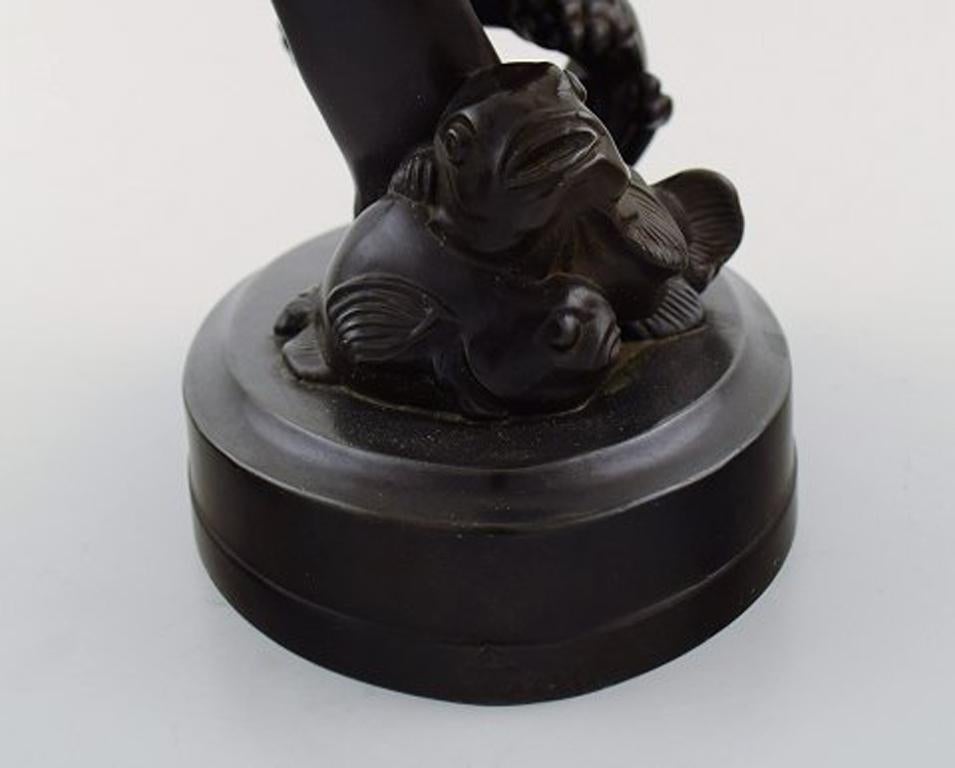 Milieu du XXe siècle Just Andersen (1874-1943) Figure en bronze clair en forme de coquelicot en vente