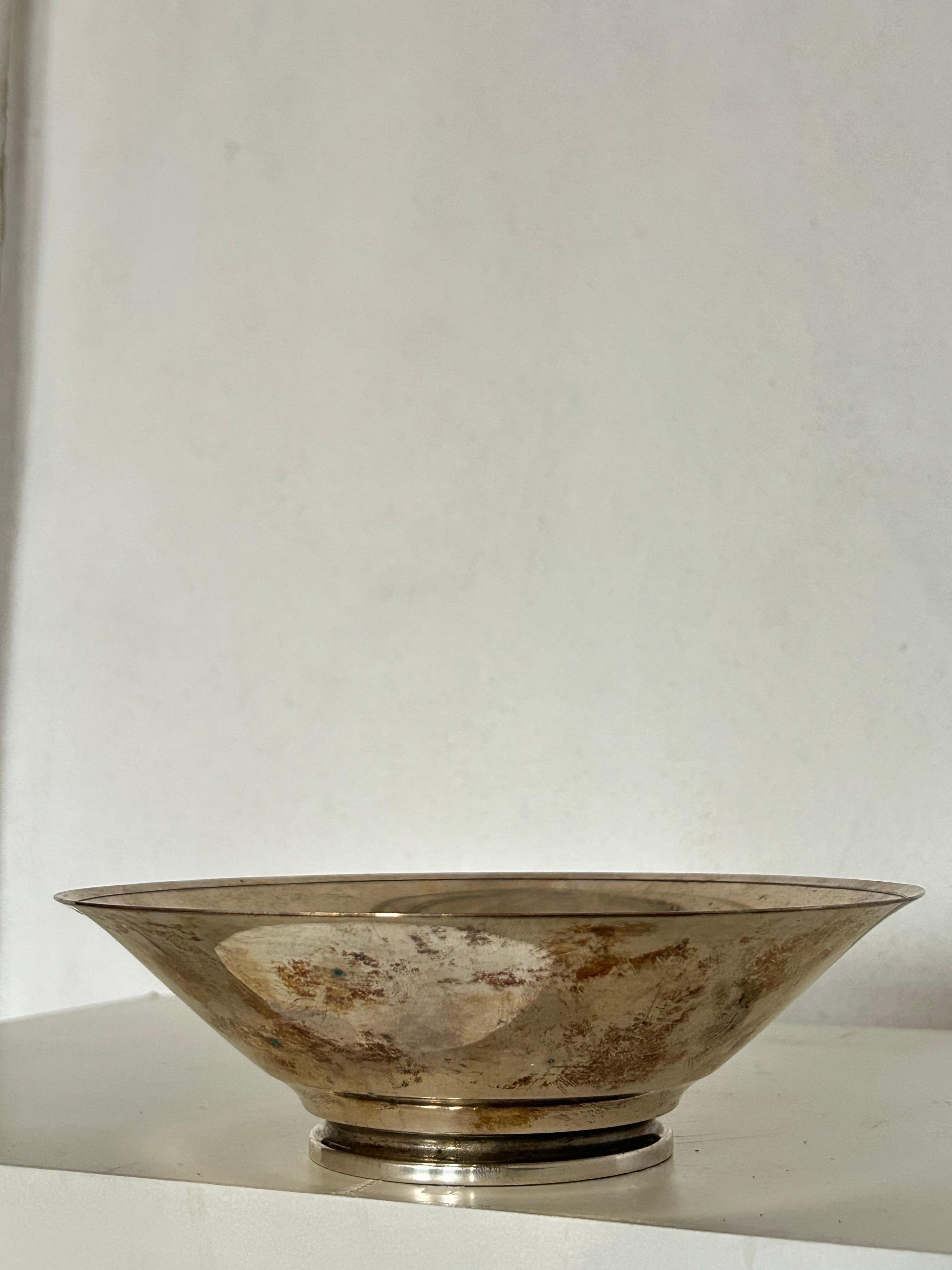 Hand-Crafted Just Andersen (1884–1943): Silver Bowl, Model No. 03, Denmark, 1930s For Sale