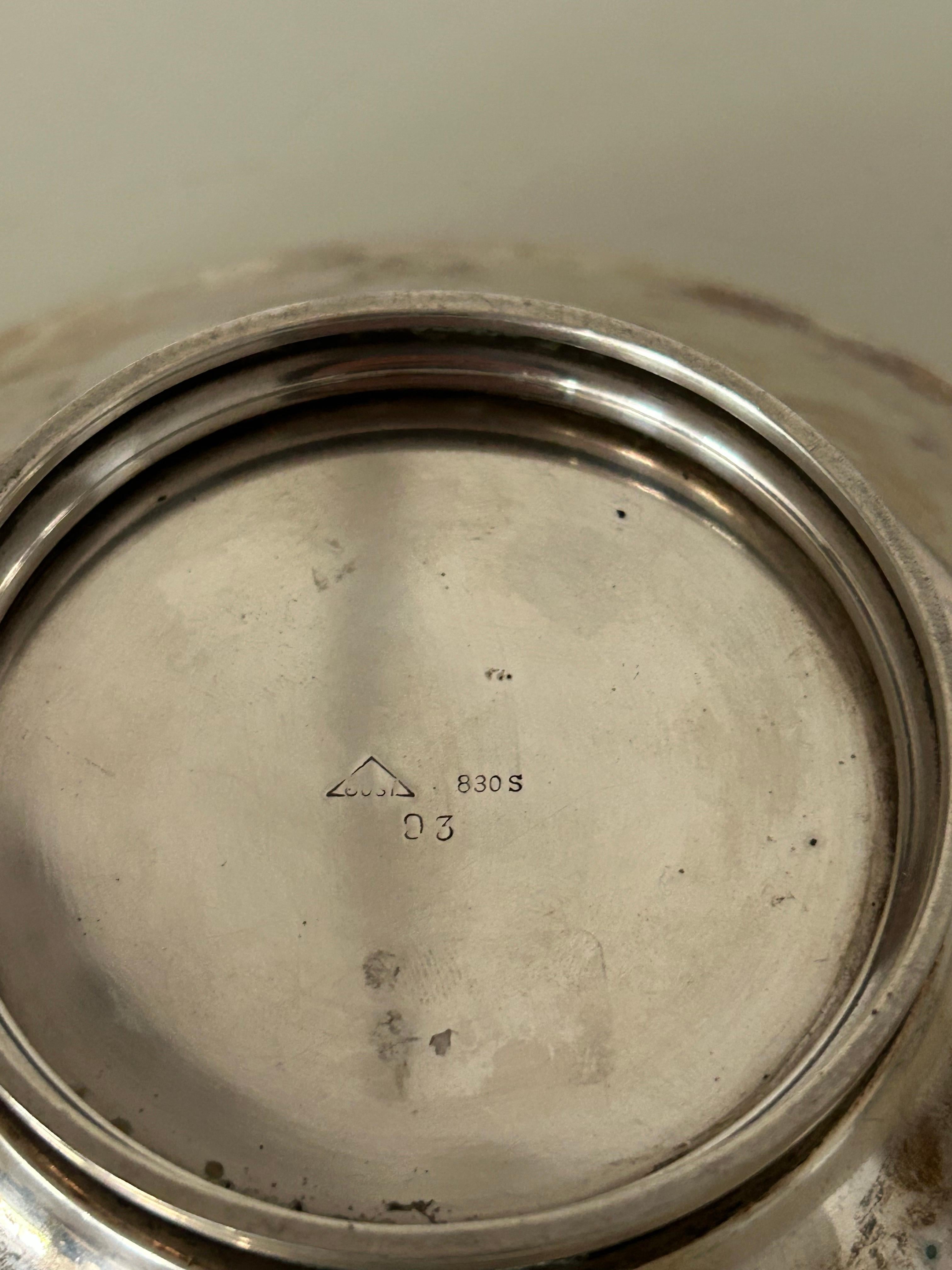 Just Andersen (1884–1943): Silver Bowl, Model No. 03, Denmark, 1930s For Sale 1