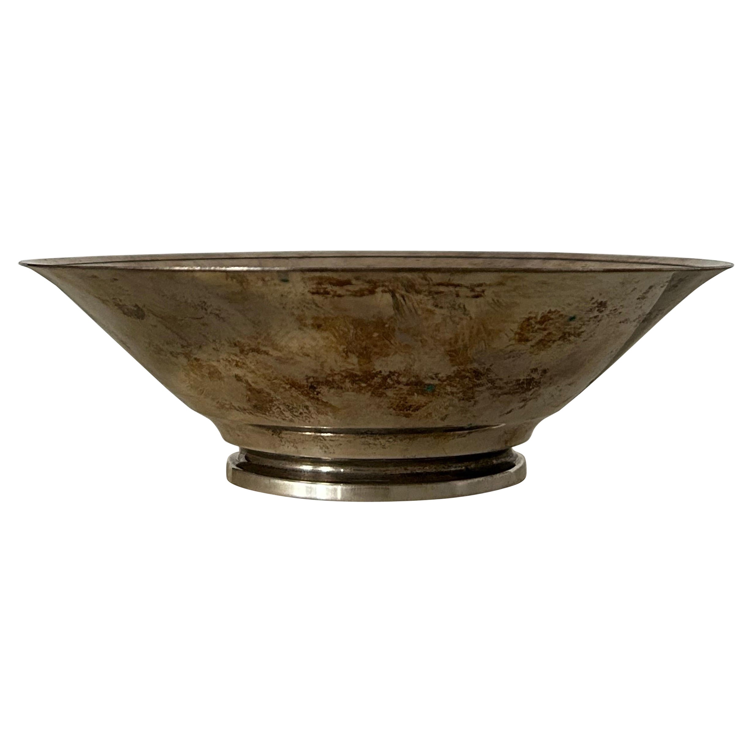 Just Andersen (1884–1943): Silver Bowl, Model No. 03, Denmark, 1930s For Sale
