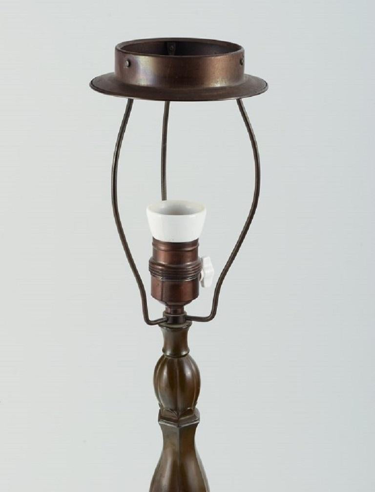 Just Andersen (1884-1943). Table lamp in patinated 