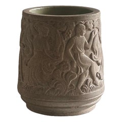 Just Andersen (1884–1943)Sandstone vase with dancing figures, Denmark, c. 1920s