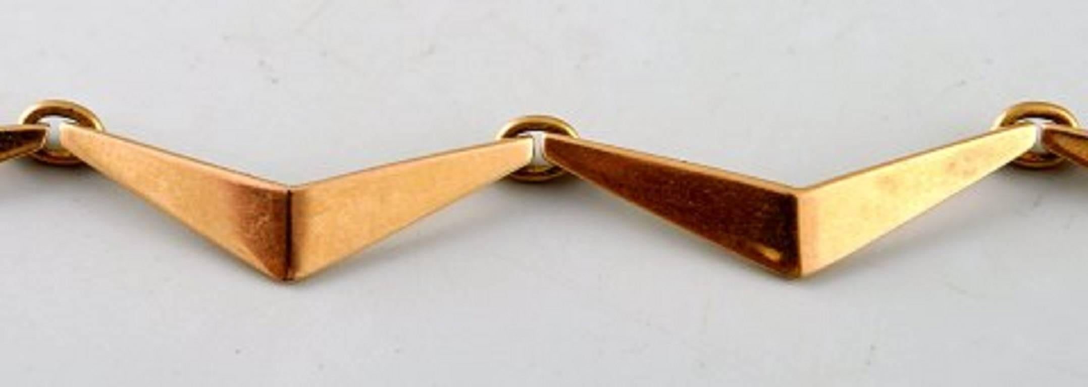 Modern Just Andersen 1940s 18 Karat Gold Necklace 