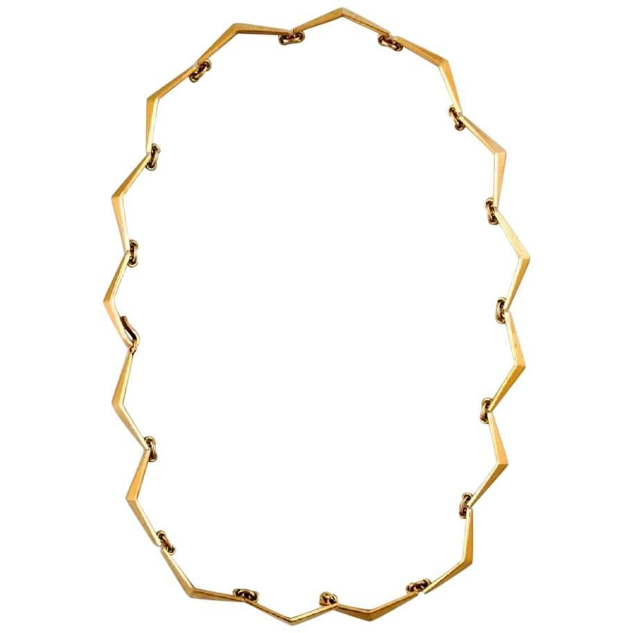 Just Andersen 1940s 18 Karat Gold Necklace 