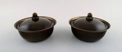 Just Andersen a Pair of Art Deco Boxes / Jewelry Boxes in Alloyed Bronze